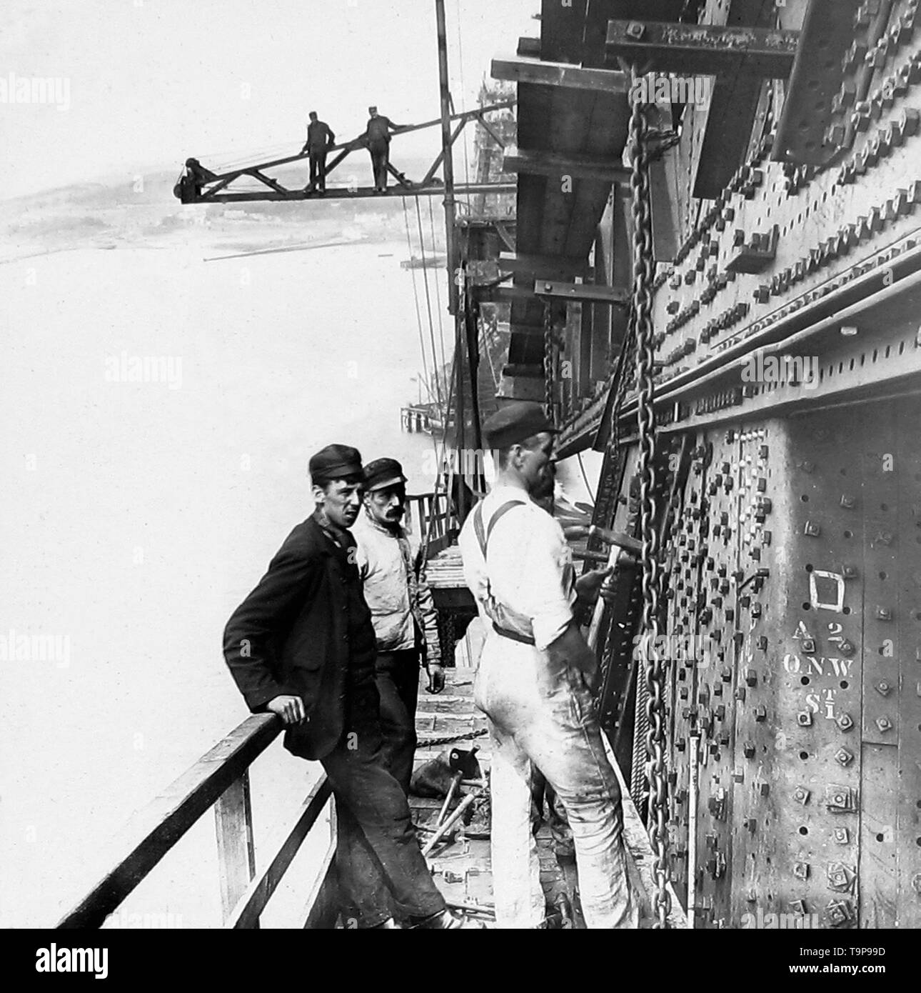 Construction of the Forth Bridge Stock Photo Alamy