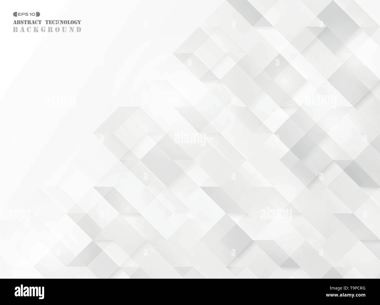 Abstract square geometric cube pattern technology design vector background. You can use for ad, poster, artwork, presentation, tech template. Stock Vector