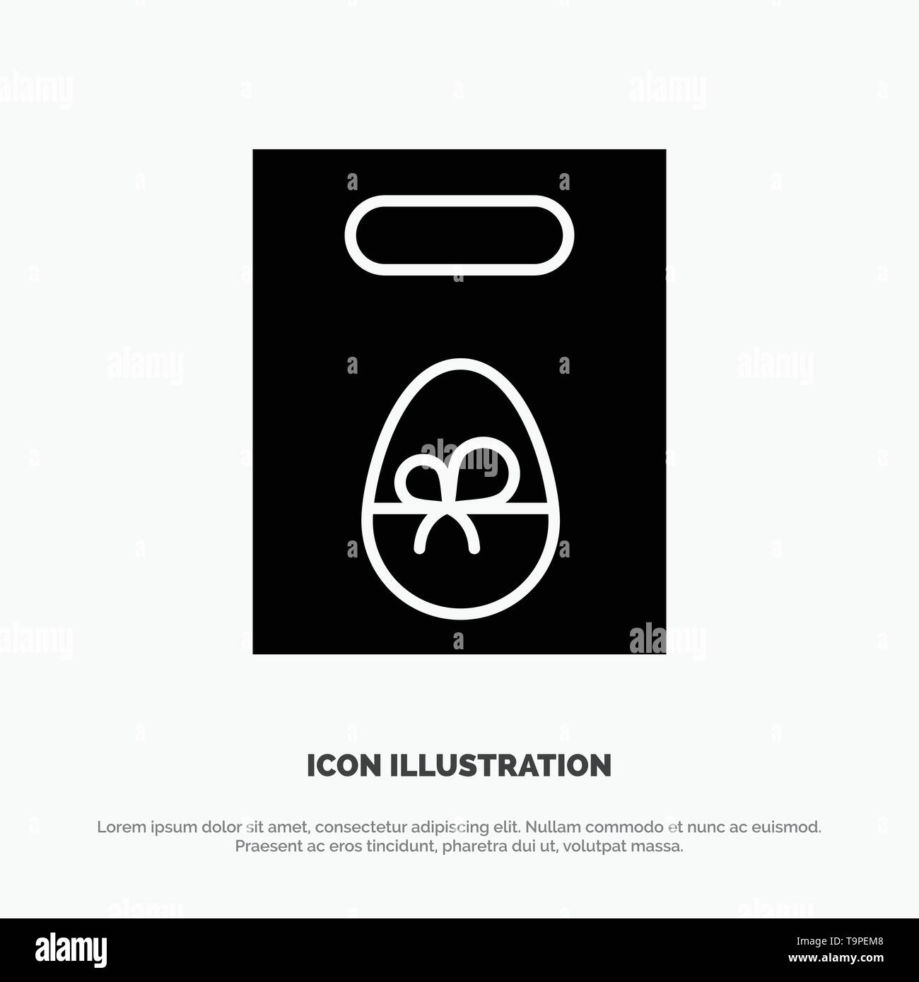 Weight, Egg, Gift, Easter solid Glyph Icon vector Stock Vector