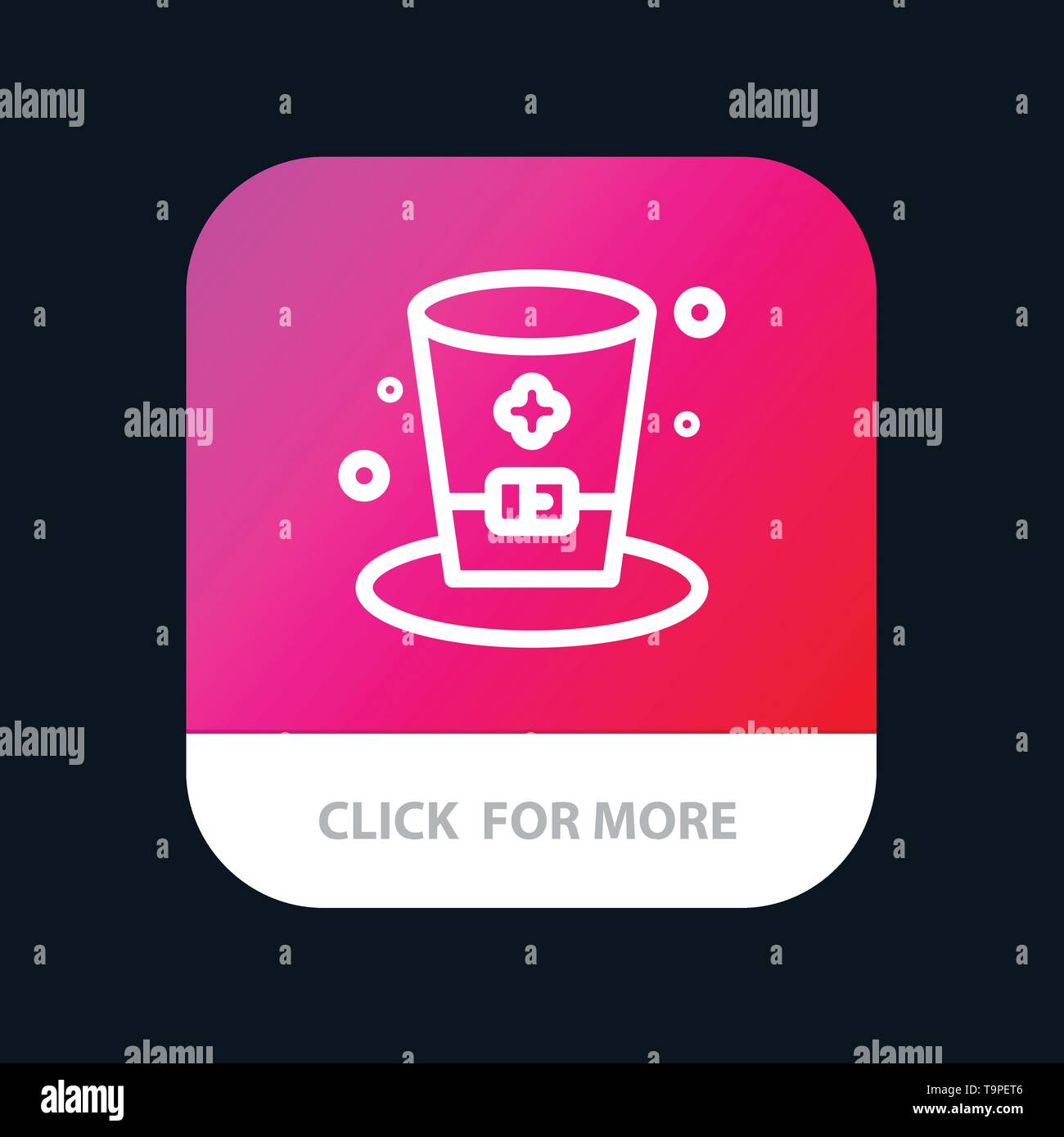 Glass, Drink, Wine, Ireland Mobile App Button. Android and IOS Line