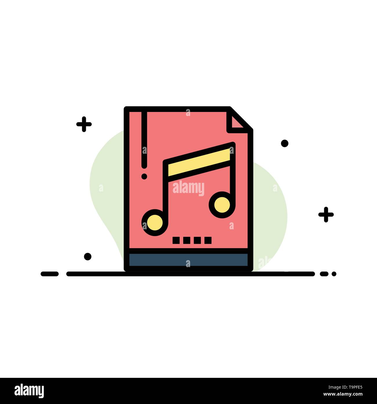 Audio, Computer, File, Mp3, Sample Business Flat Line Filled Icon Vector  Banner Template Stock Vector Image & Art - Alamy