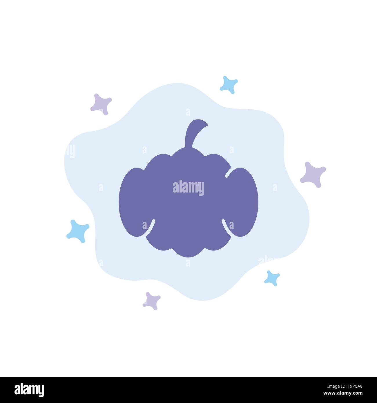 Cucurbit, Halloween, Pumpkin, Canada Blue Icon on Abstract Cloud Background Stock Vector