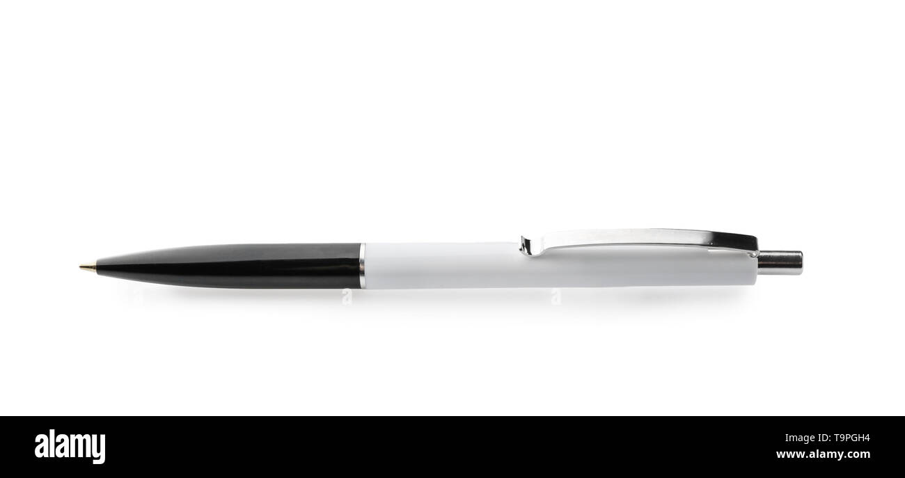 Stylish pen on white background Stock Photo - Alamy