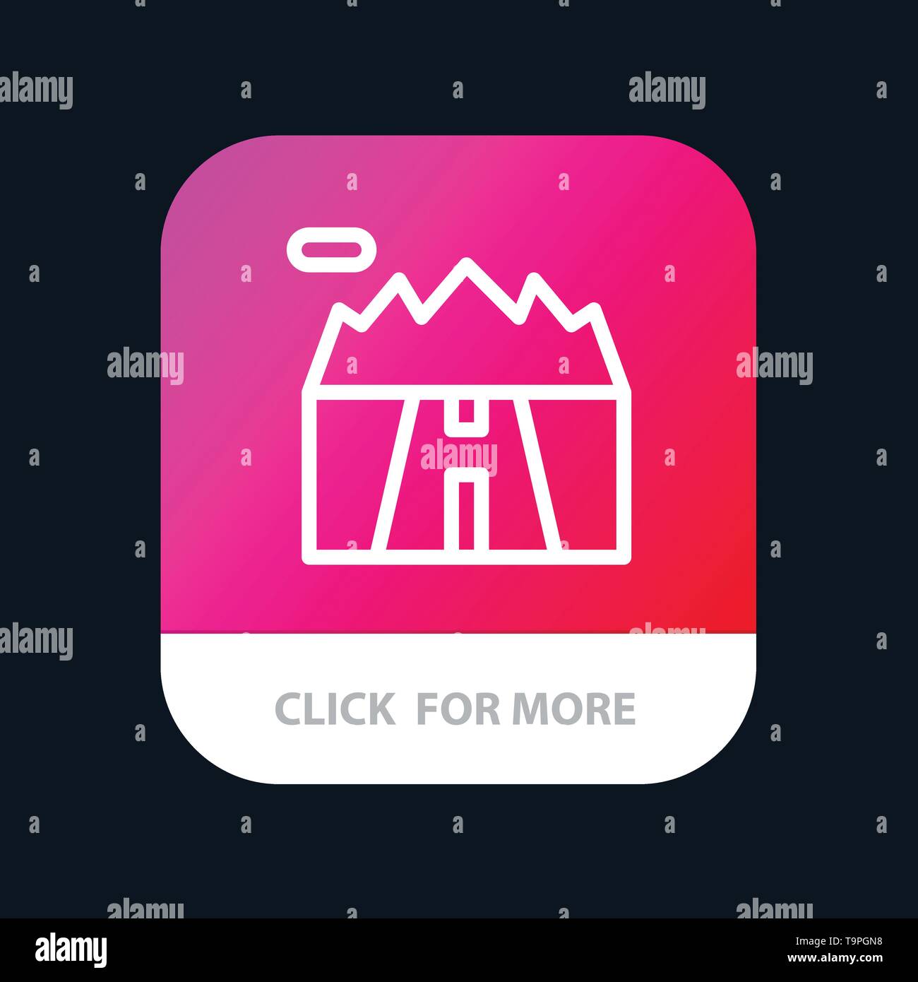 Landscape, Mountains, Scenery, Road Mobile App Button. Android and IOS