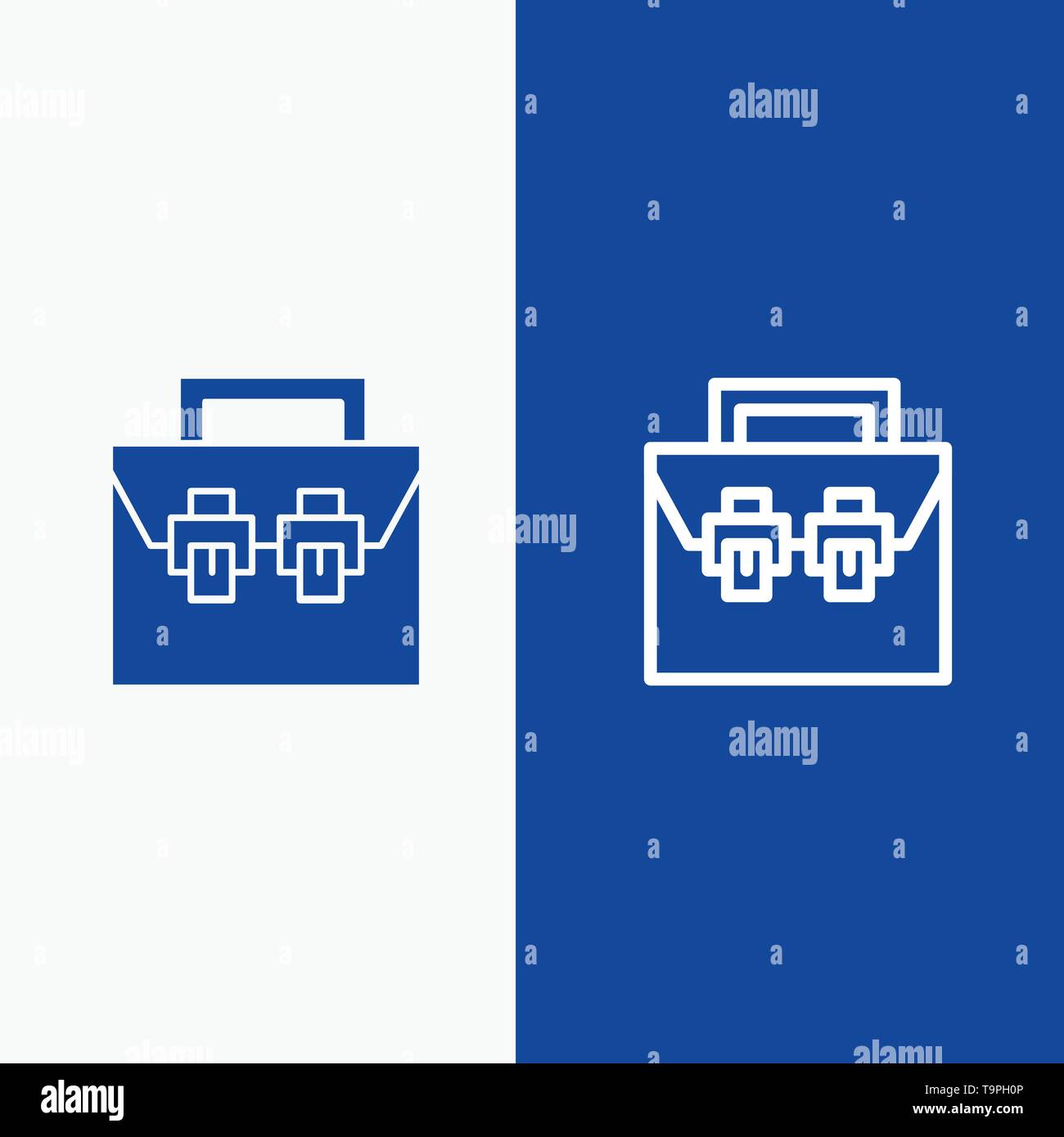 Bag Box Construction Material Toolkit Line And Glyph Solid