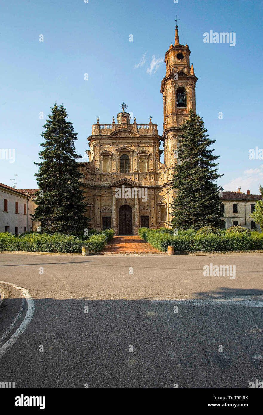 Italy Lombardy Sabbioneta - Villa Pasquali district Church S. Antonio Abate Stock Photo