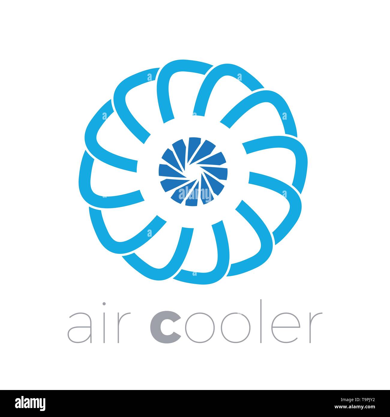 Vector logo air cooler, air conditioning, ventilator Stock Vector Image
