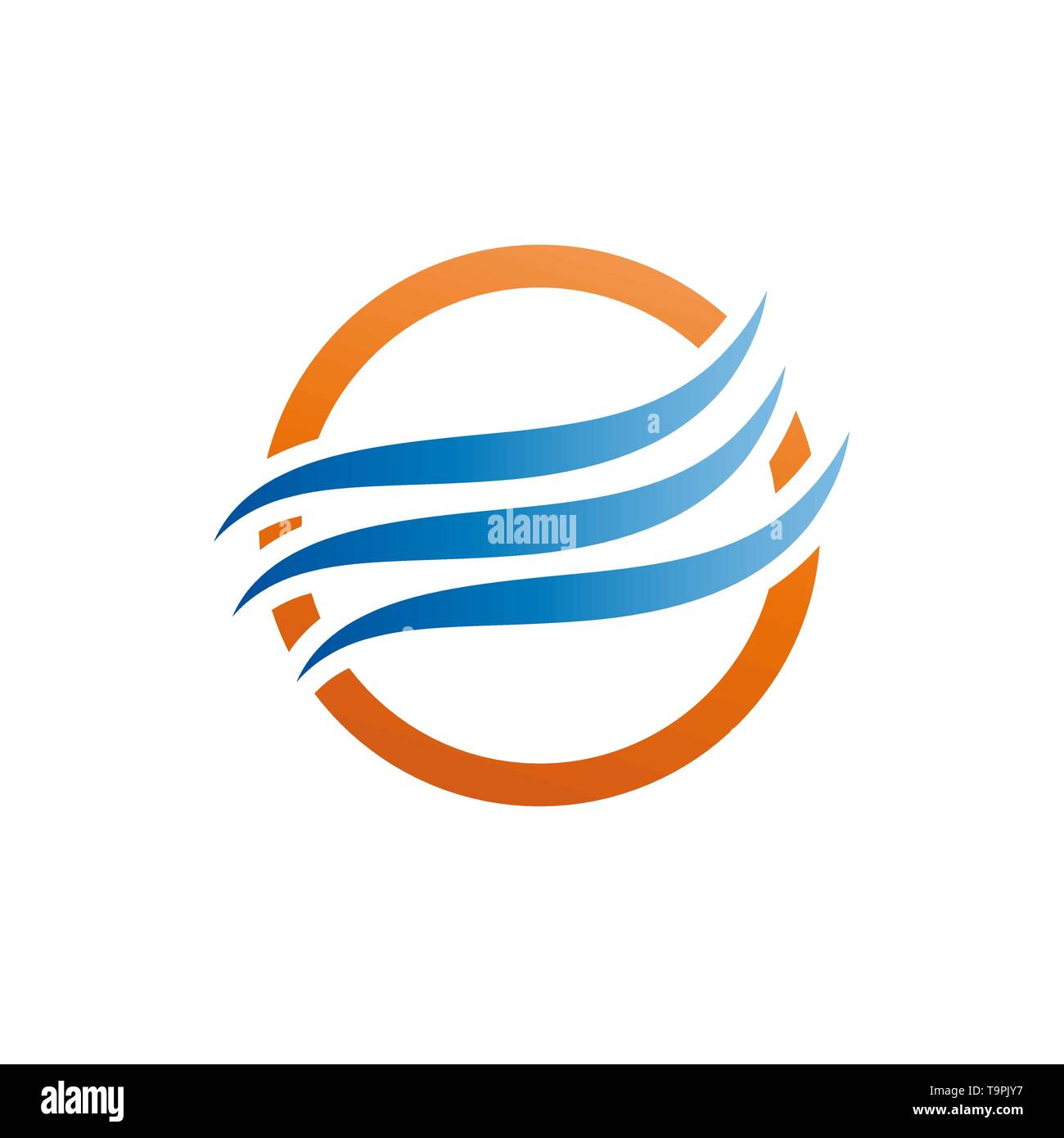 Vector abstract logo Air conditioning, conditioner Stock Vector Image