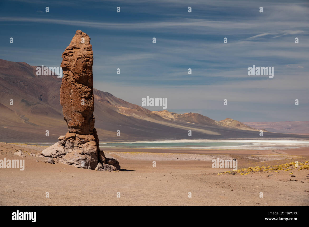Stone formation of Pacana Monks in Atacama Desert Stock Photo