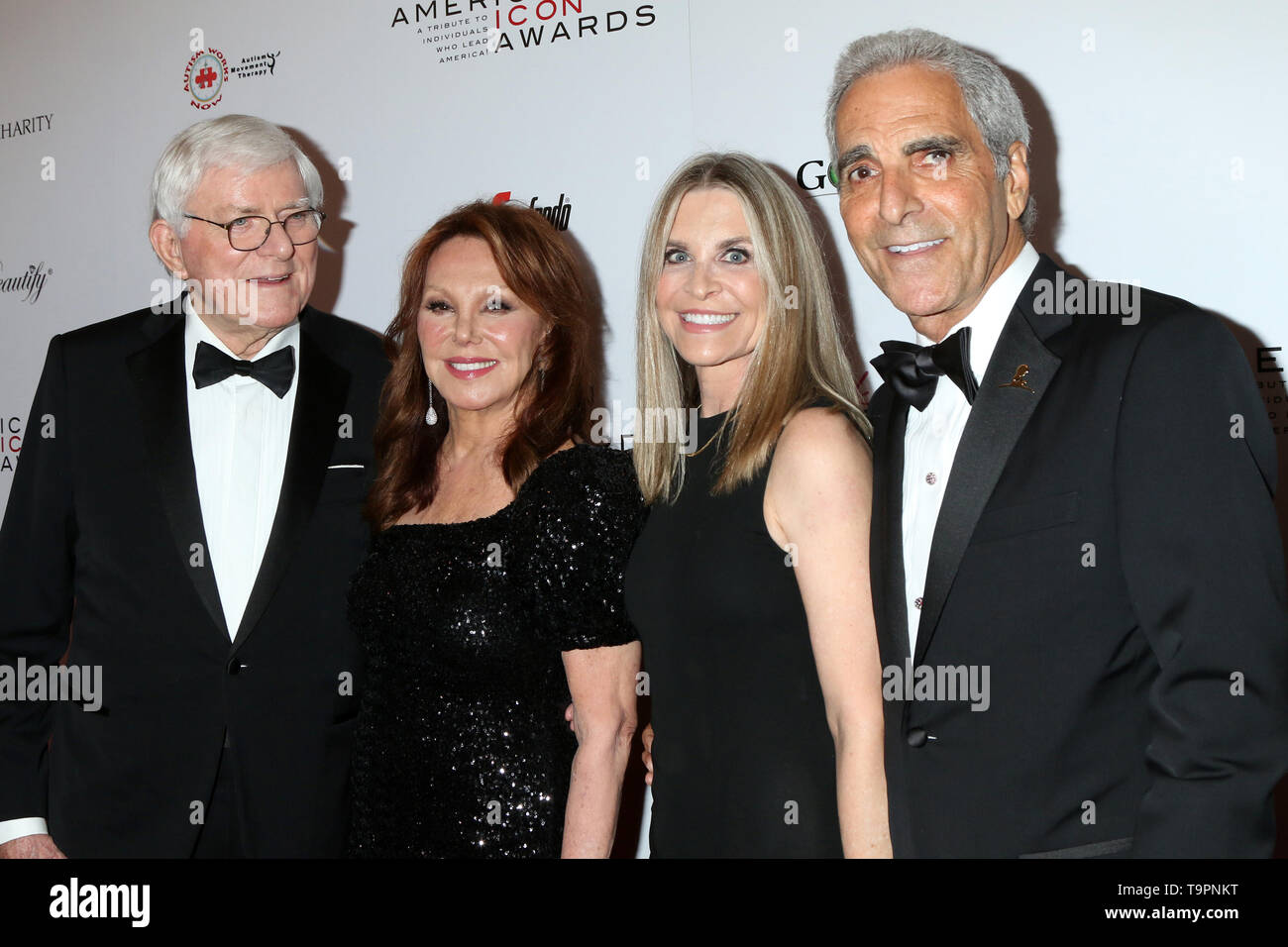May 19, 2019 - Beverly Hills, CA, USA - LOS ANGELES - MAY 19:  Phil Donahue, Marlo Thomas, Ann Souder, Tony Thomas at the American Icon Awards at the Beverly Wilshire Hotel on May 19, 2019 in Beverly Hills, CA (Credit Image: © Kay Blake/ZUMA Wire) Stock Photo