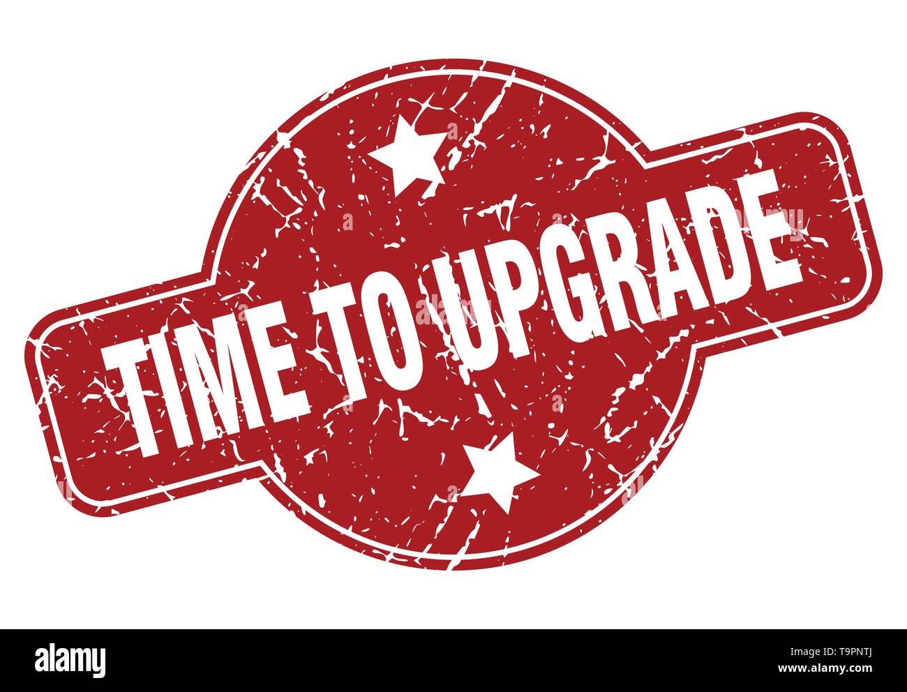 time to upgrade vintage stamp. time to upgrade sign Stock Vector Image ...