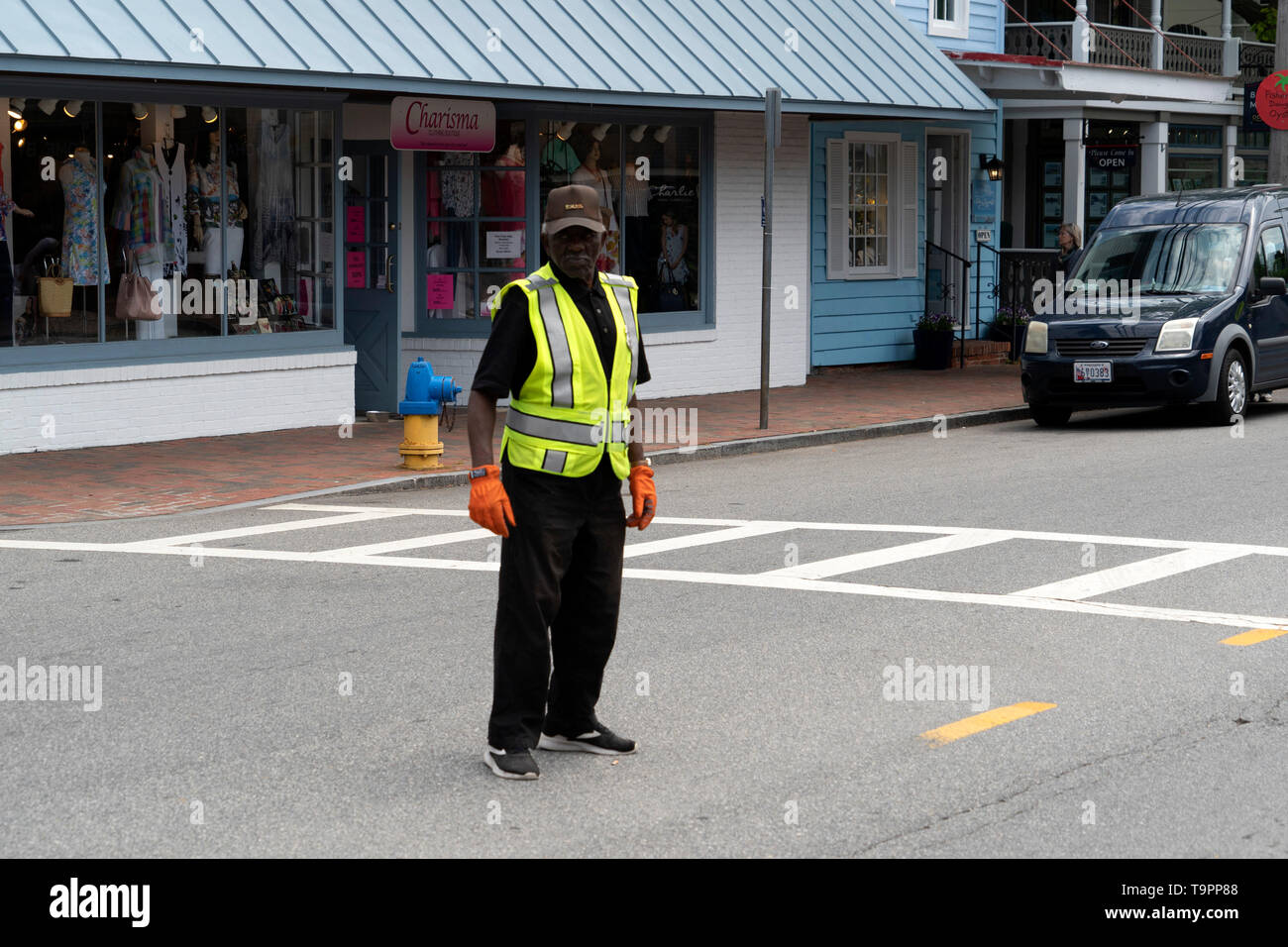 ST MICHALES, MARYLAND - USA - APRIL 26 2019 - the annual Wine tasting venue WineFest, old town is full of tourists Stock Photo