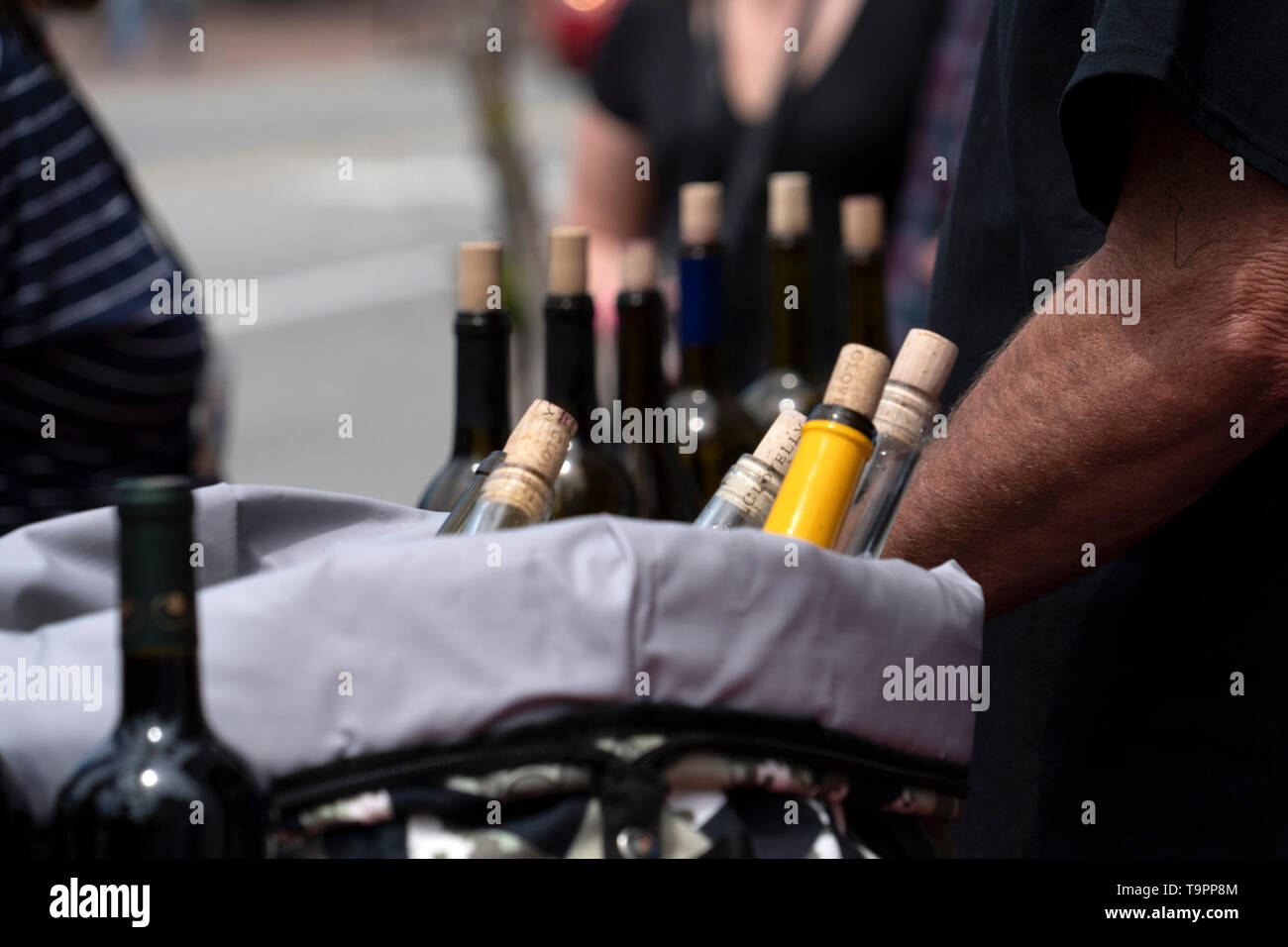 ST MICHALES, MARYLAND - USA - APRIL 26 2019 - the annual Wine tasting venue WineFest, old town is full of tourists Stock Photo