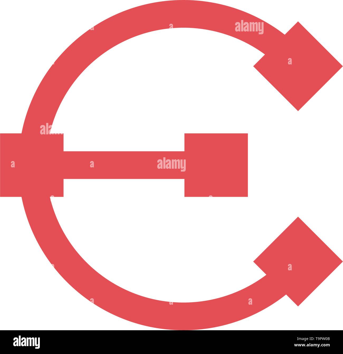 initial e connecting logo icon symbol vector illustration isolated Stock Vector