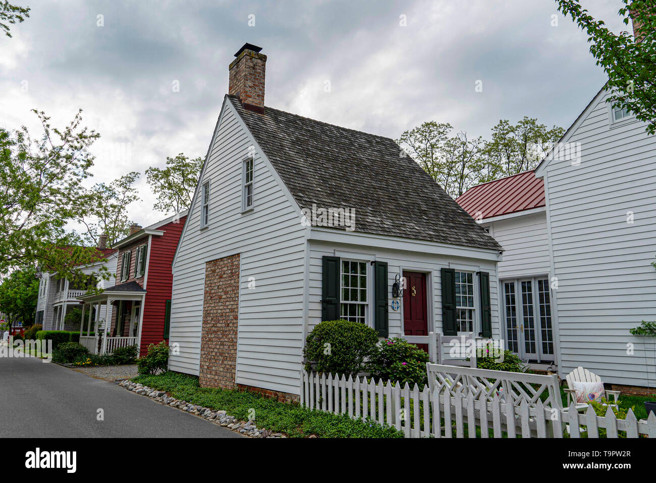 st michaels village maryland old historical houses of 1800 Stock Photo