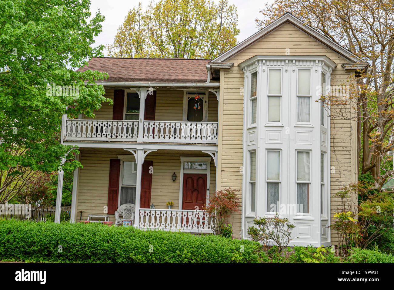 st michaels village maryland old historical houses of 1800 Stock Photo