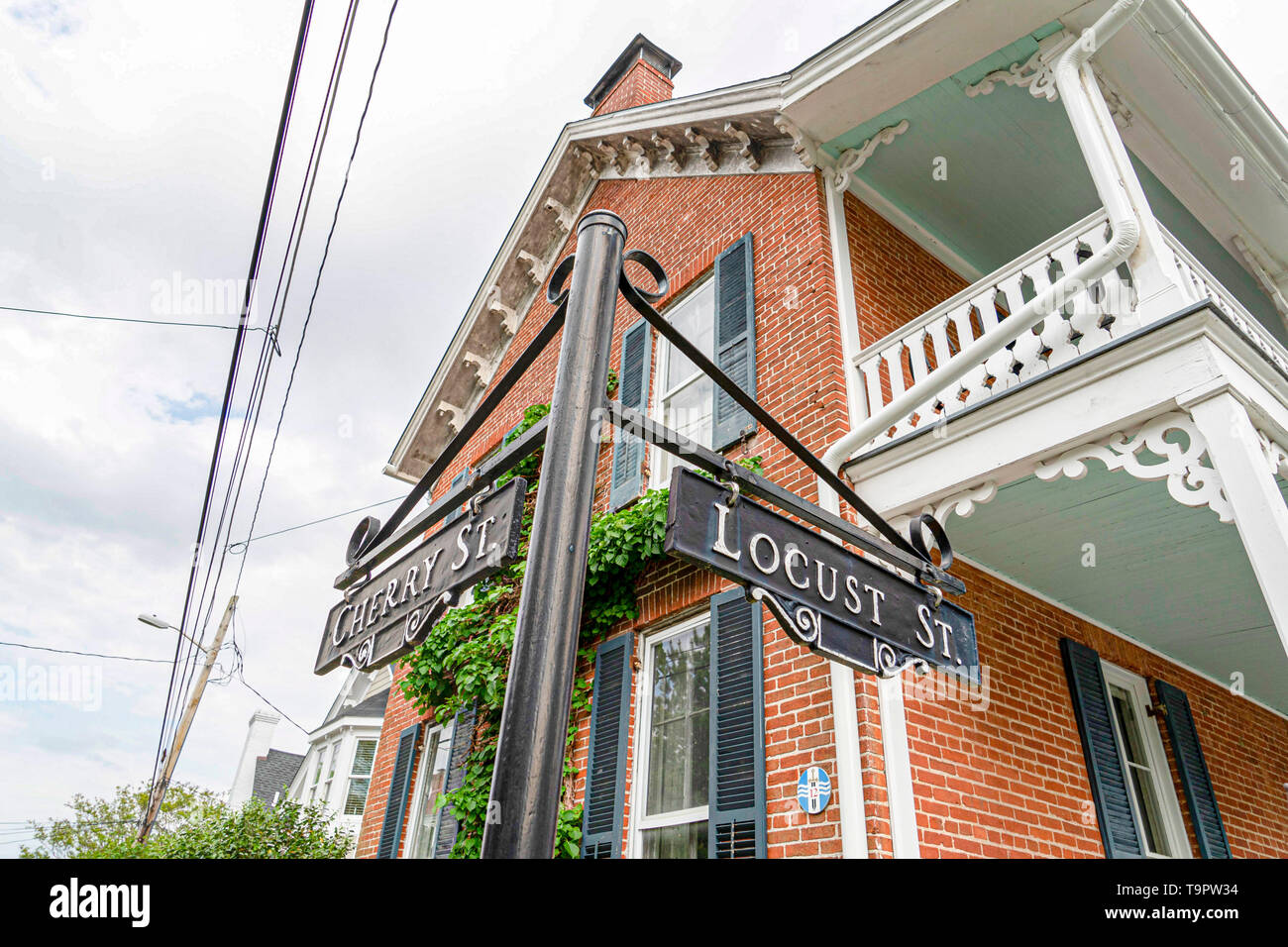 st michaels village maryland old historical houses of 1800 Stock Photo