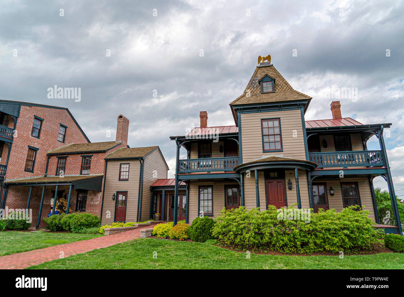 st michaels village maryland old historical houses of 1800 Stock Photo