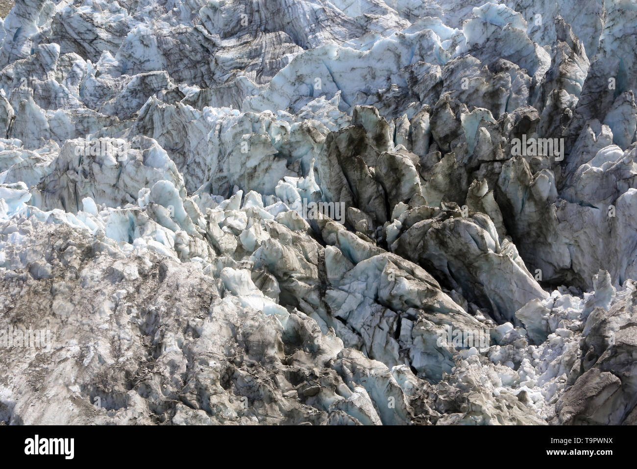 Glacier d'Argentière. Argentière. Chamonix Mont-Blanc. Haute-Savoie. France. Stock Photo