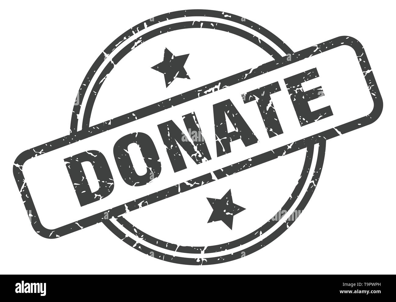 donate stamp isolated on white Stock Vector Image & Art Alamy