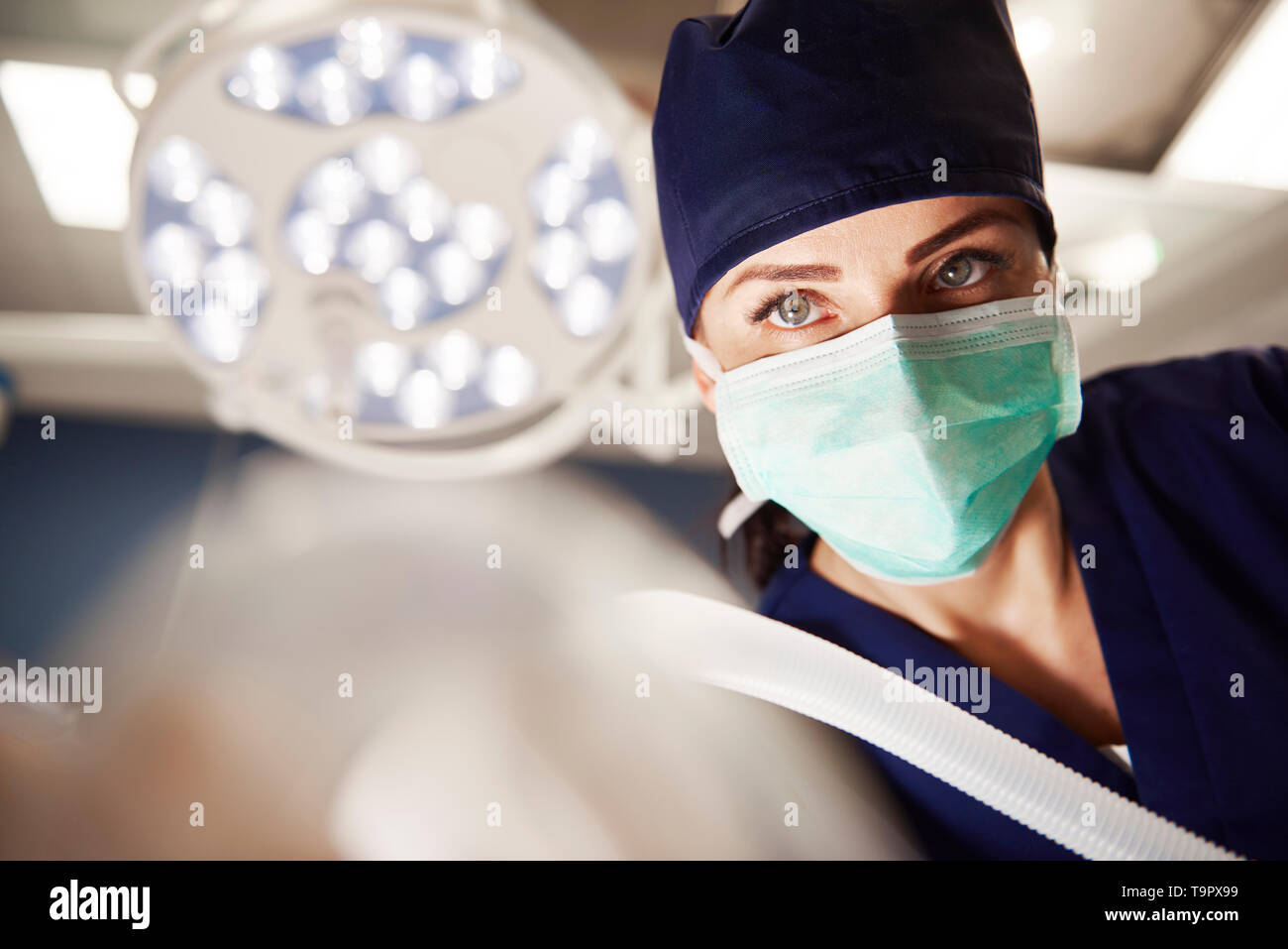 Portrait of female anesthesiologist in operating room Stock Photo Alamy