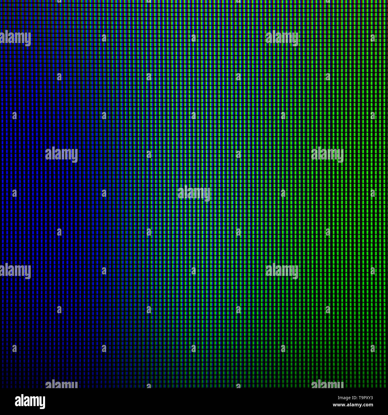 LED lights from LED computer monitor screen display panel for graphic ...