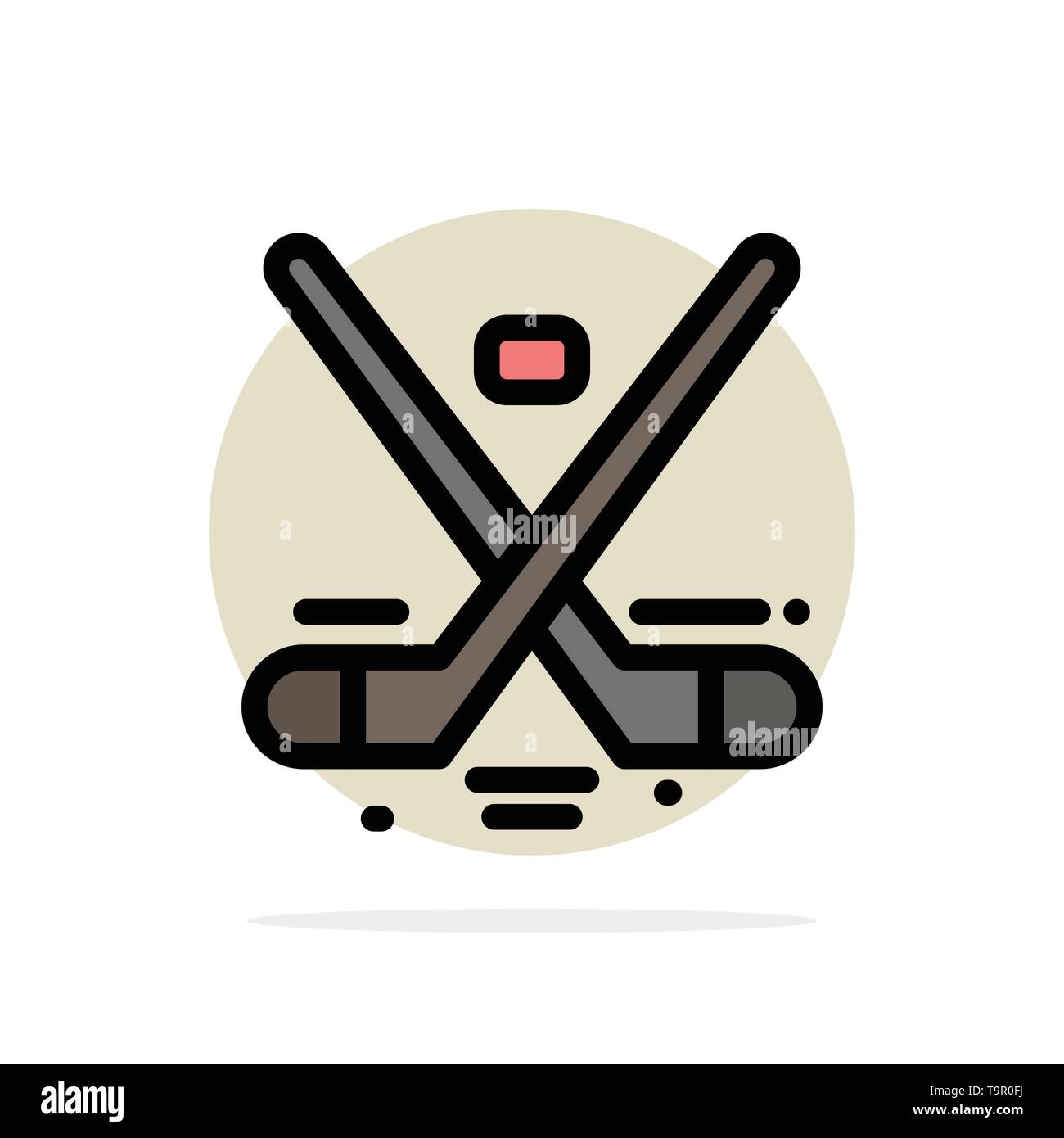 Canada, Game, Hockey, Ice, Olympics Abstract Circle Background Flat