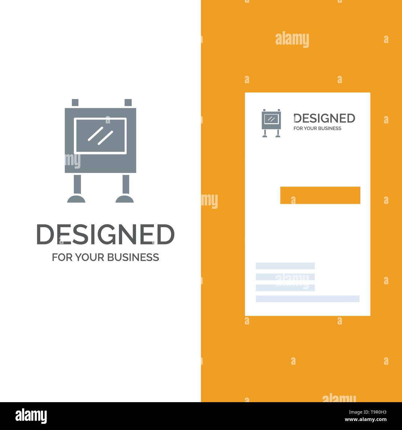 Advertisement, Advertising, Billboard, Poster Grey Logo Design and