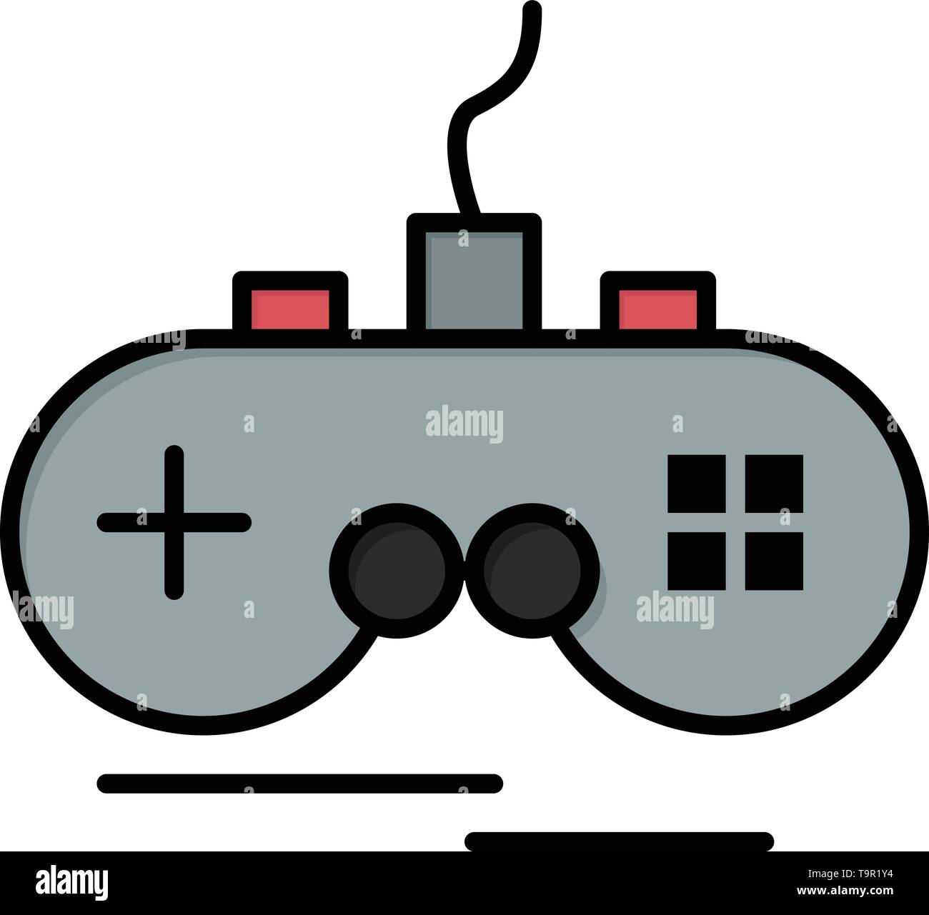 Joystick Wireless Xbox Gamepad Flat Color Icon Vector Icon