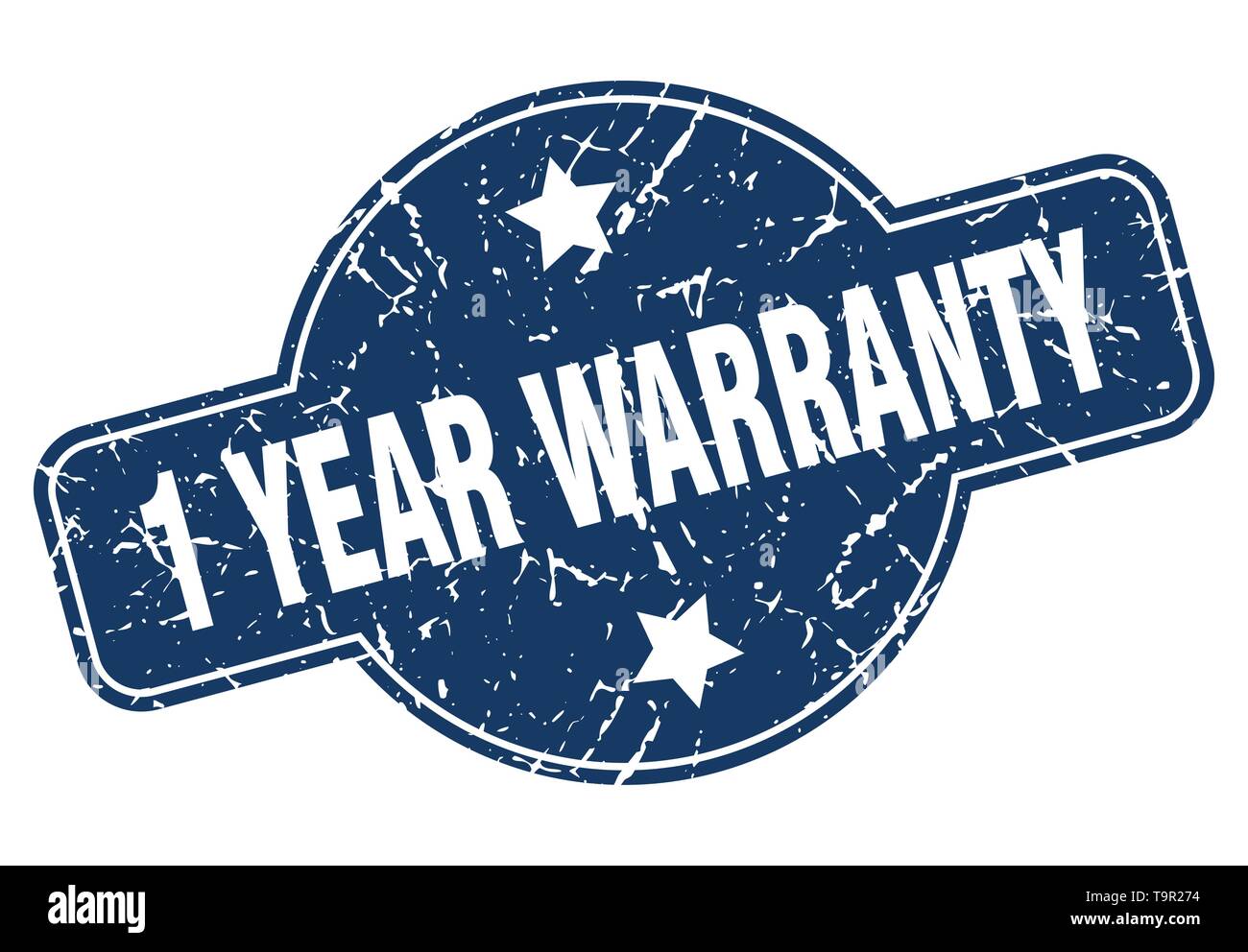 1 year warranty vintage round isolated stamp Stock Vector Image & Art ...