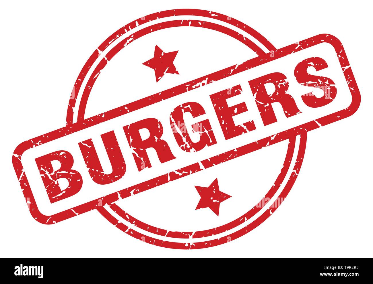 burgers round grunge isolated stamp Stock Vector Image & Art - Alamy