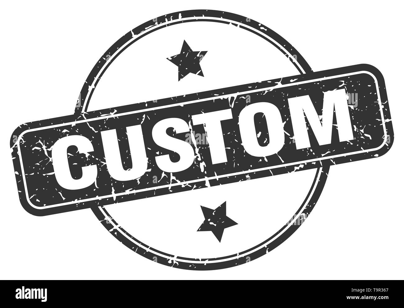 custom round vintage grunge stamp Stock Vector Image & Art - Alamy