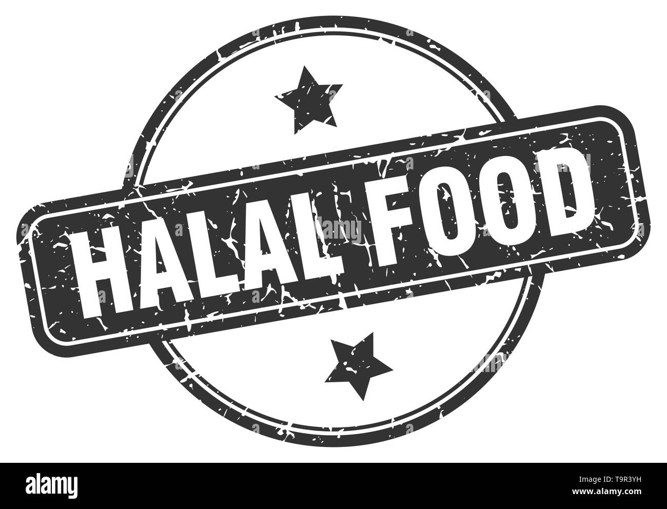halal food round vintage grunge stamp Stock Vector Image & Art - Alamy
