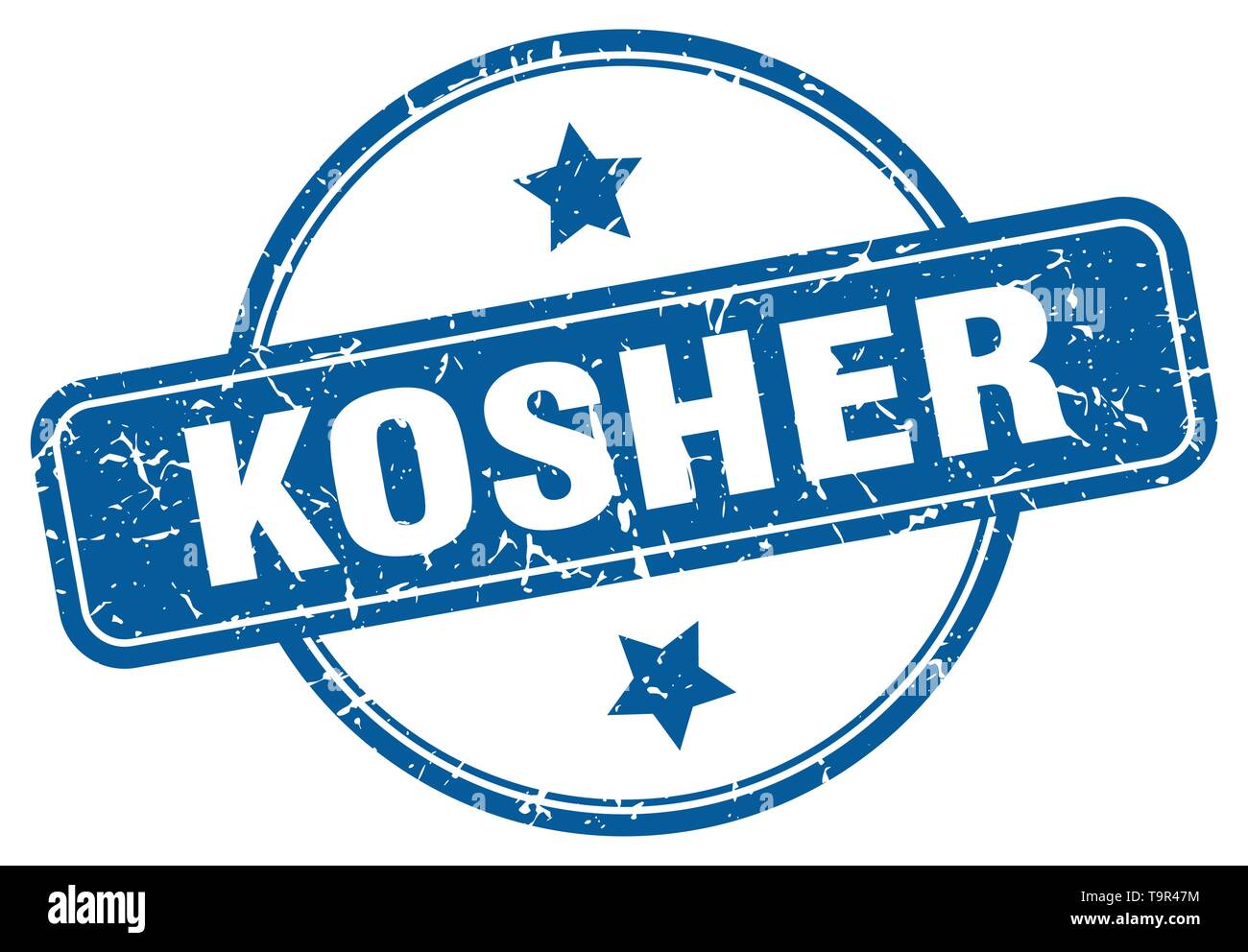 kosher round grunge isolated stamp Stock Vector Image & Art - Alamy