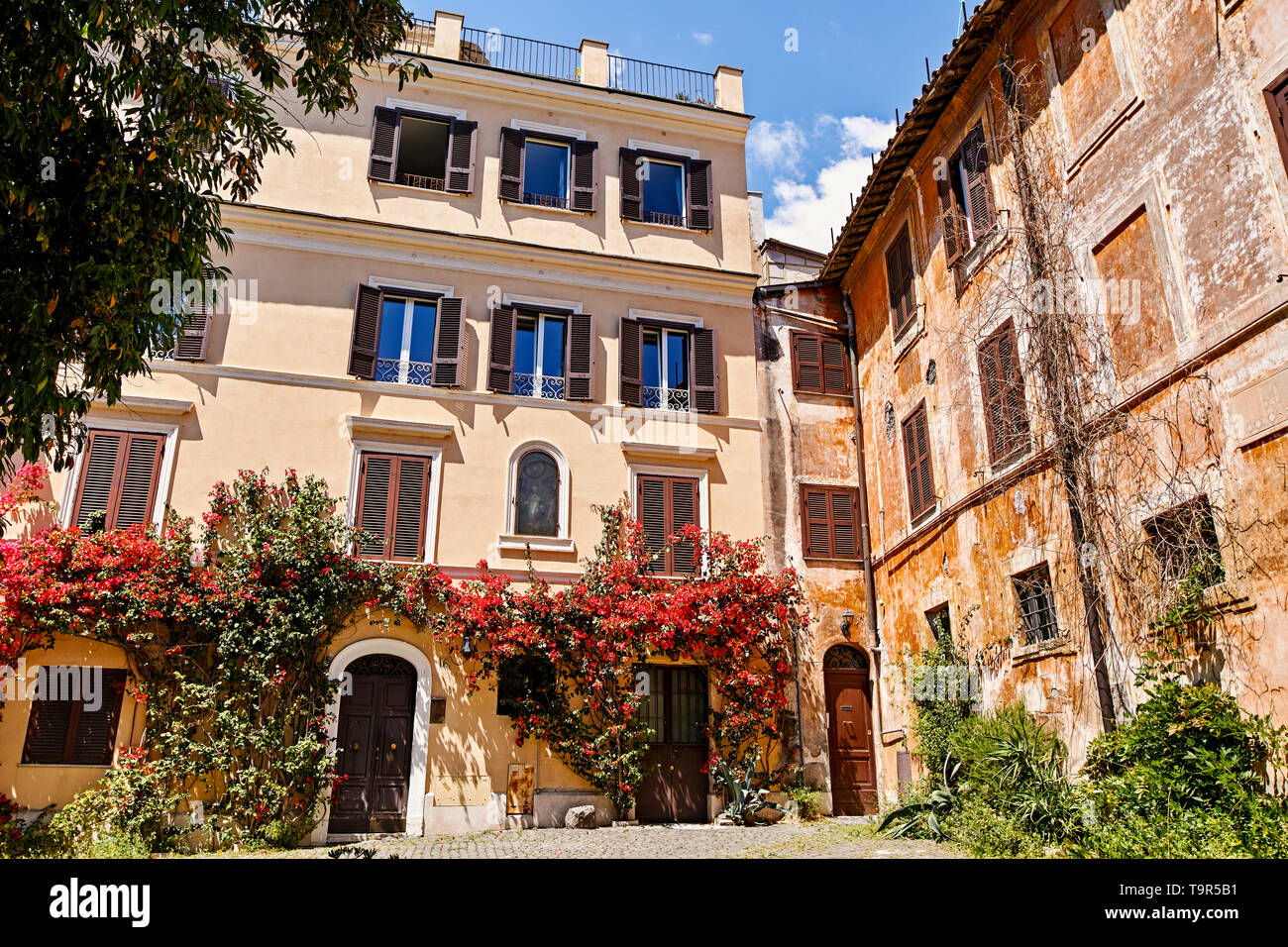 colorful houses in italy Stock Photo - Alamy