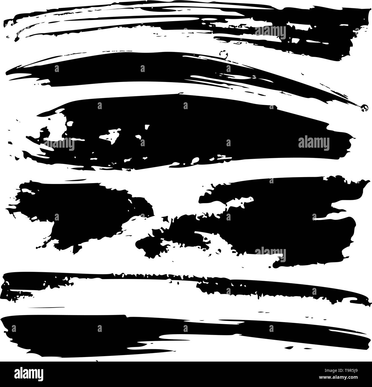Set of black grunge ink blobs - vector Stock Vector Image & Art - Alamy
