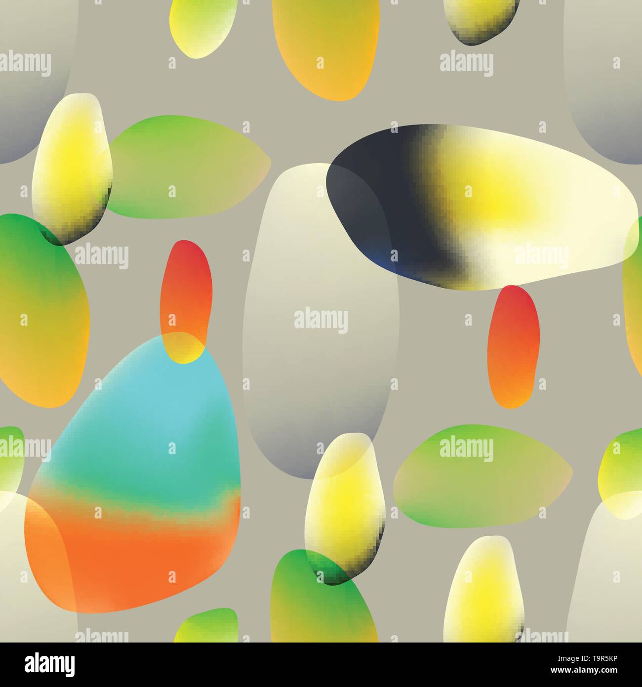 Vector seamless pattern. Background with abstract colorful shapes Stock ...