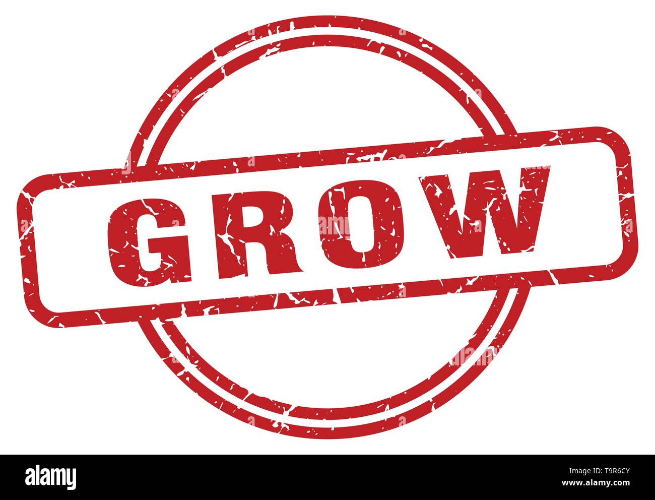 grow round vintage grunge stamp Stock Vector Image & Art - Alamy