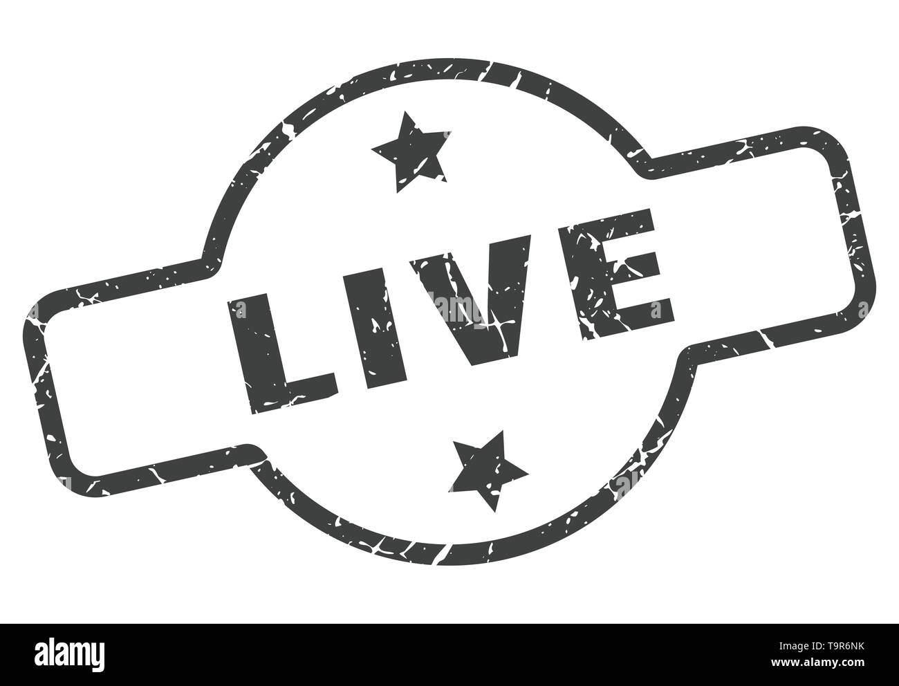live vintage round isolated stamp Stock Vector Image & Art - Alamy