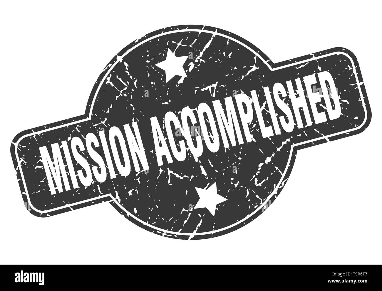 mission round grunge isolated stamp Stock Vector Image
