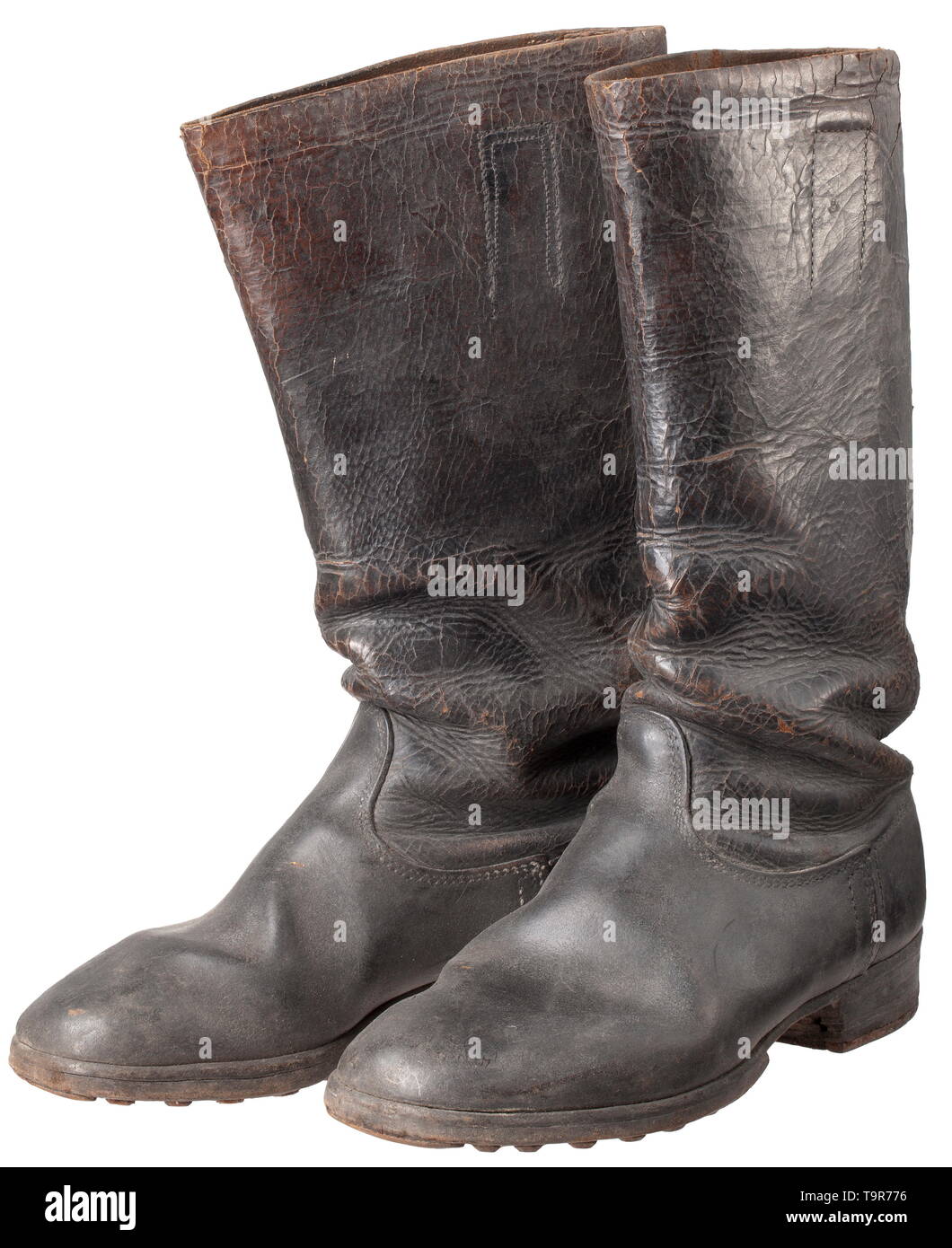 A pair of marching boots, so-called 'Knobelbecher' (tr. 'jackboots') depot pieces historic, historical, 20th century, Editorial-Use-Only Stock Photo