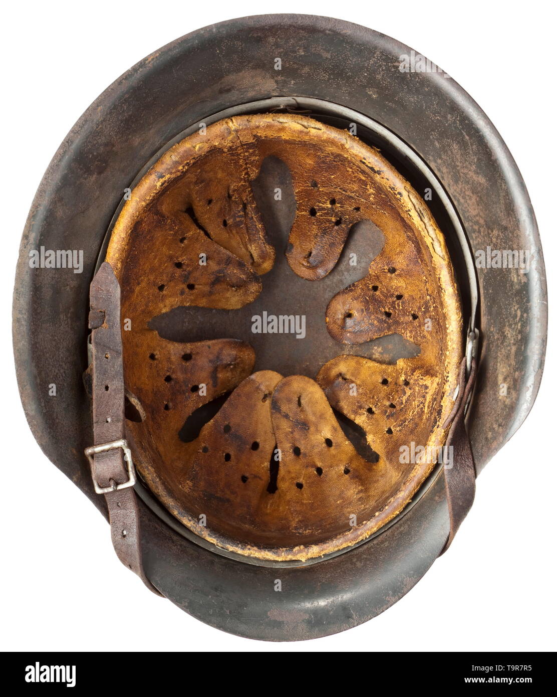 A steel helmet M 42 for members of the Waffen SS with both emblems