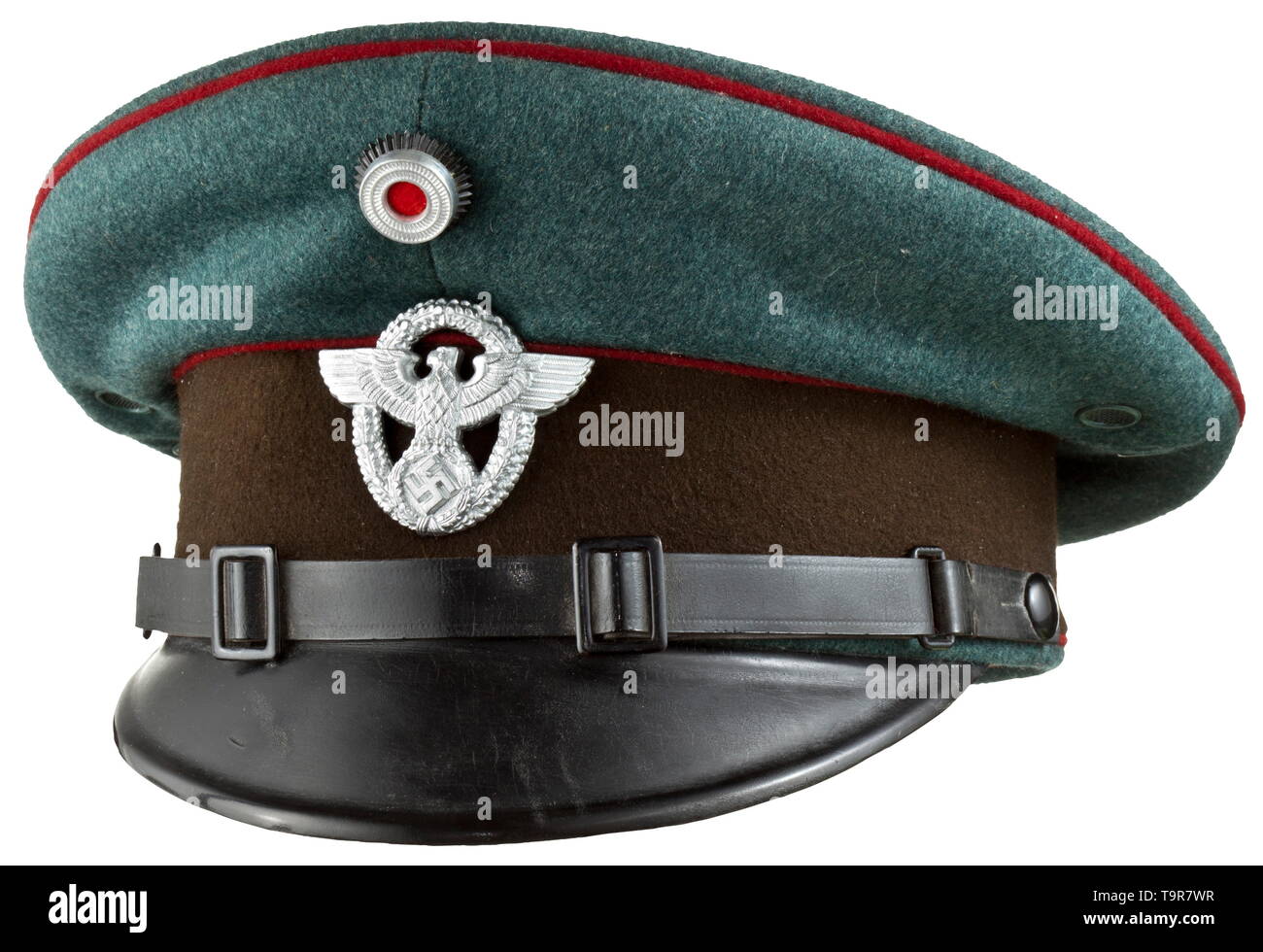 A visor cap for a Wachtmeister (constable) of the municipal police private purchase piece by Kohl, Vienna historic, historical, 20th century, Additional-Rights-Clearance-Info-Not-Available Stock Photo