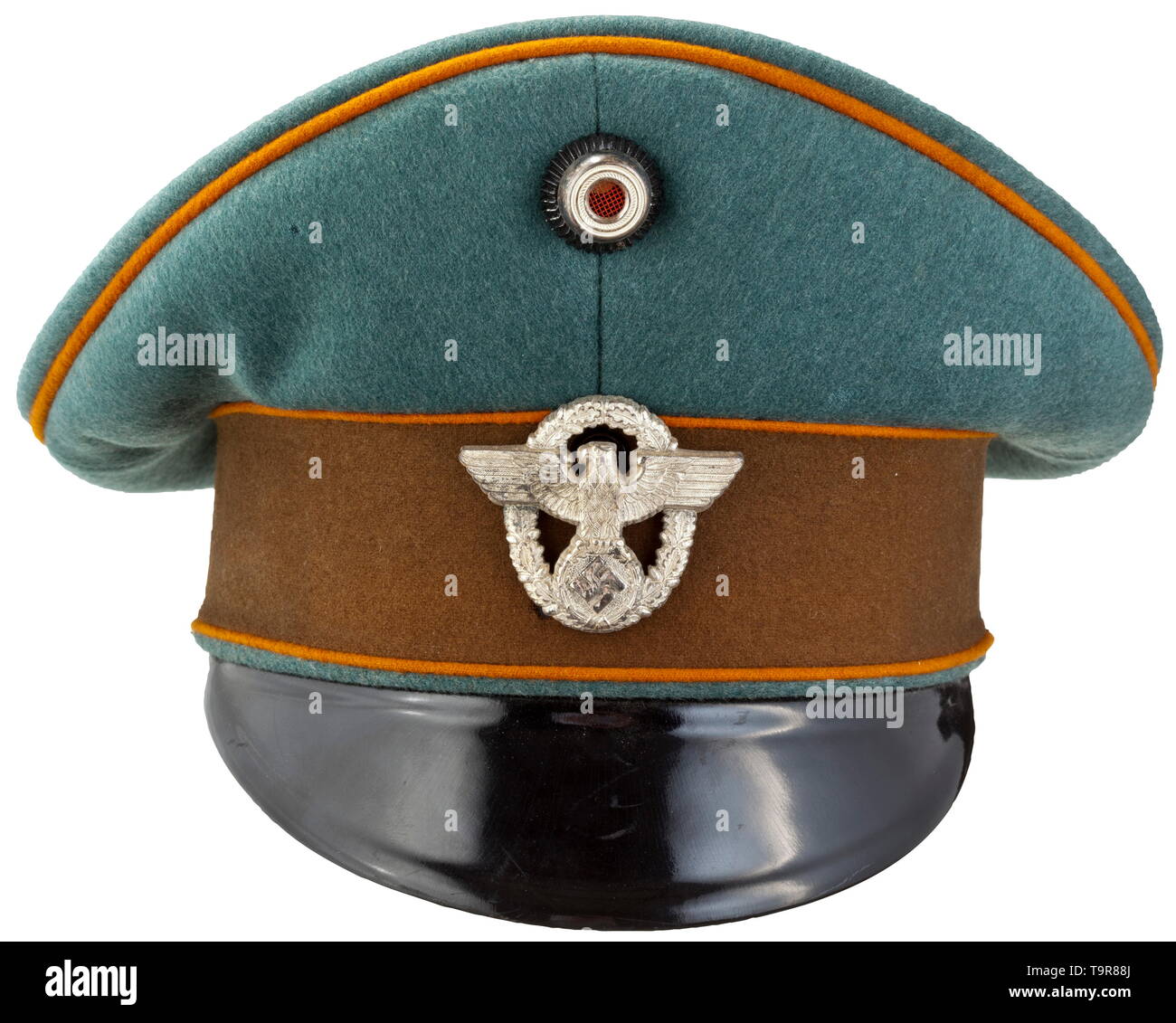 A visor cap for officers of the gendarmerie deluxe version 'Erel Sonderklasse Extra' historic, historical, 20th century, Additional-Rights-Clearance-Info-Not-Available Stock Photo