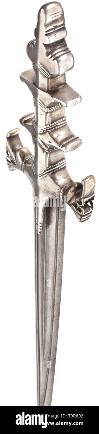 A Balochistan/Afghan(?) khanjar with silver handle, 17th century 