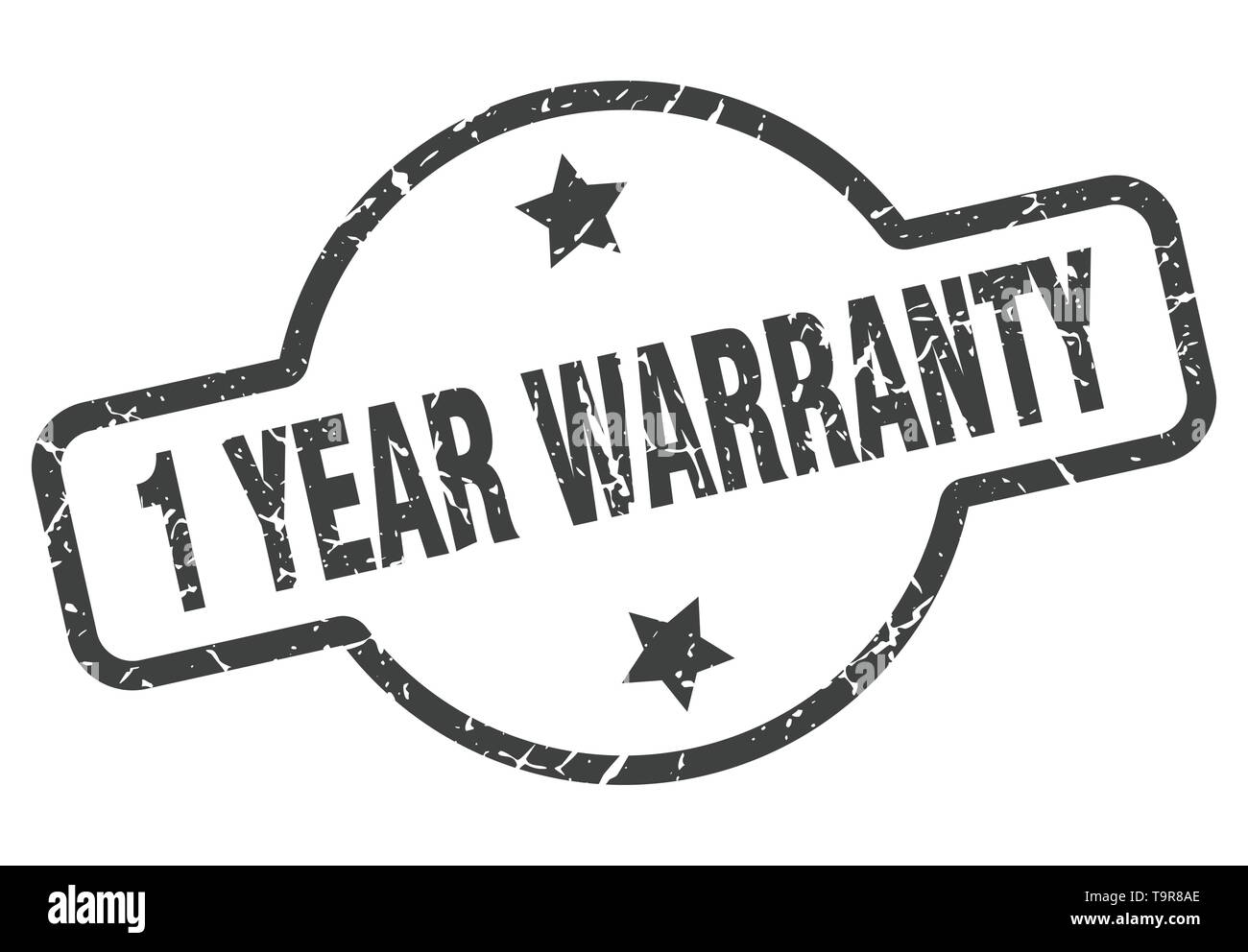 1 year warranty vintage round isolated stamp Stock Vector Image & Art ...