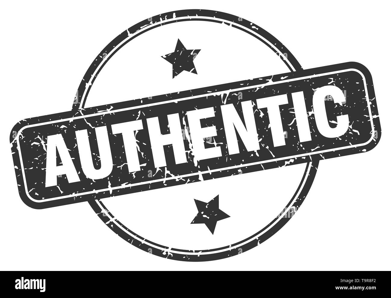authentic round vintage grunge stamp Stock Vector Image & Art - Alamy