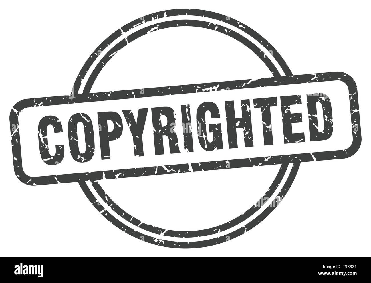 copyrighted vintage stamp. copyrighted sign Stock Vector Image & Art