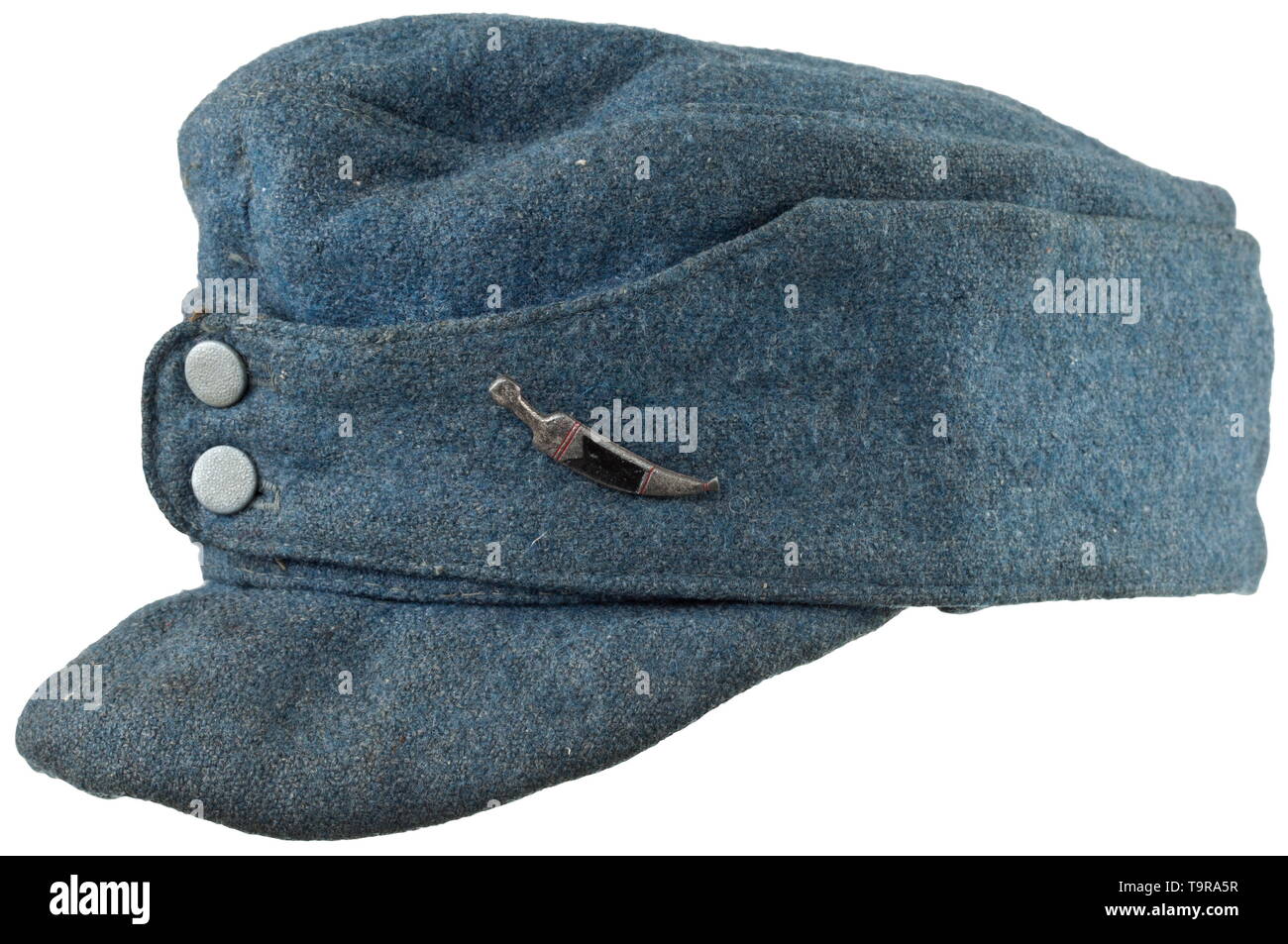 A field cap M 43 for members of Eastern Peoples and Cossack units depot piece from 1944 historic, historical, army, armies, armed forces, military, militaria, object, objects, stills, clipping, clippings, cut out, cut-out, cut-outs, 20th century, Editorial-Use-Only Stock Photo