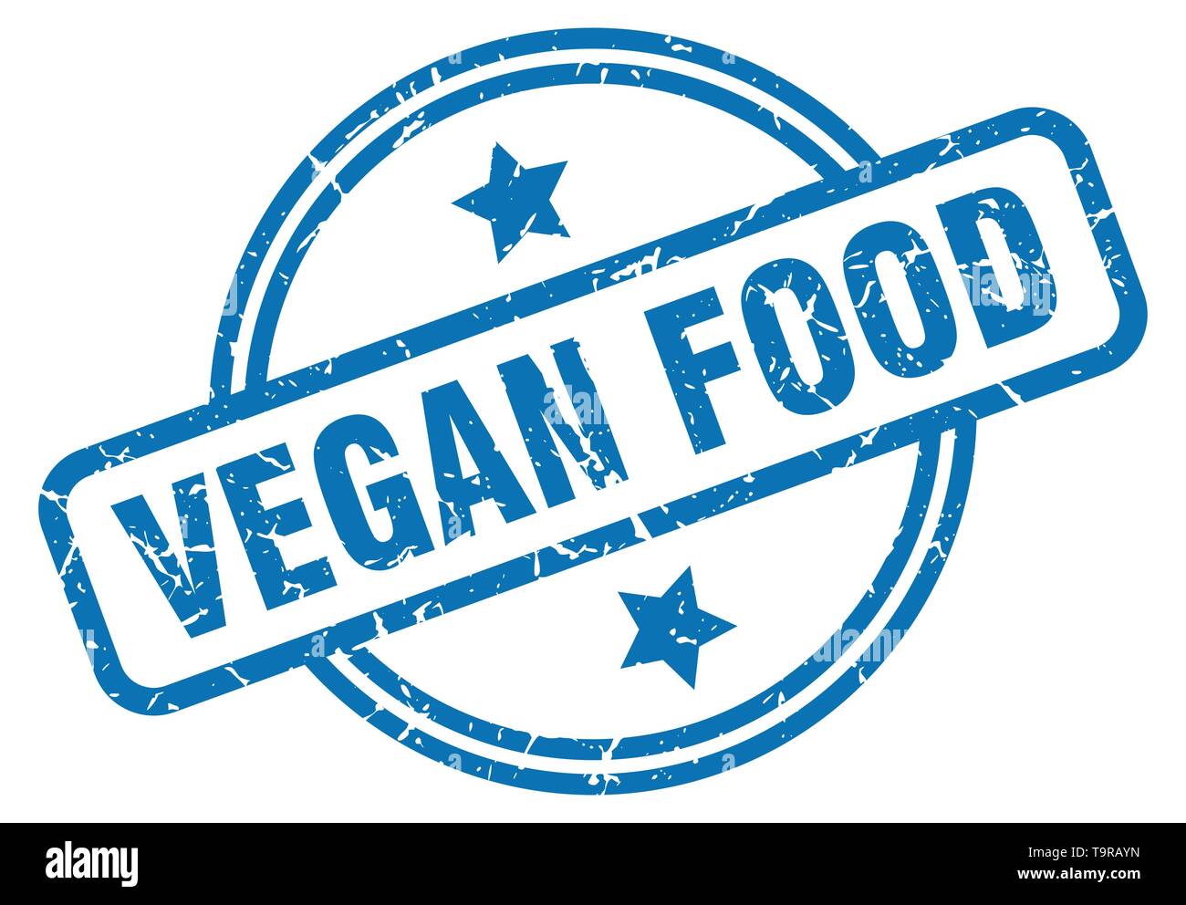 vegan food round vintage grunge stamp Stock Vector Image & Art - Alamy